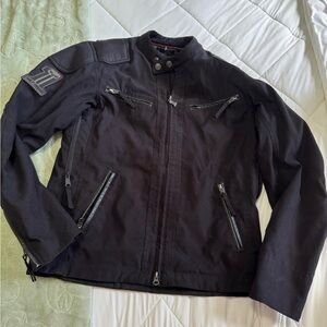 Black Motorcycle Harley Davidson Riding Gear Jacket Size Medium
